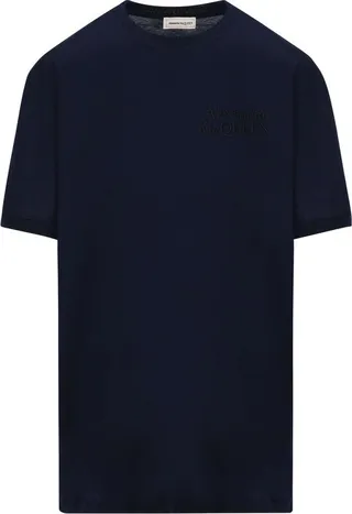Alexander McQueen Logo Embroidered Crewneck T-Shirt