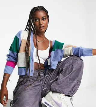 Polo Ralph Lauren x ASOS Exclusive collab patchwork V-neck cardigan in multi