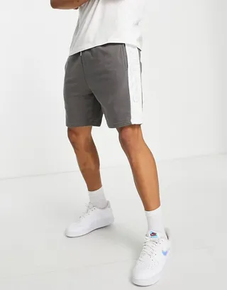 Ellesse Color Blocked Short With Logo In Gray