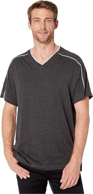 Tommy Bahama Cotton Modal Heather Lounge Tee (Black Heather) Men's T Shirt