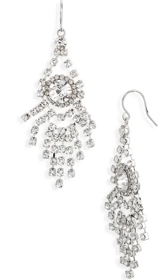 Crystal Spray Drop Earrings