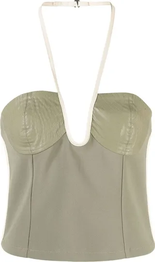 Green Nassia Halterneck Top