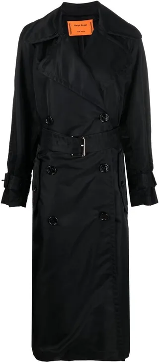 Belted Double-Breasted Trench Coat