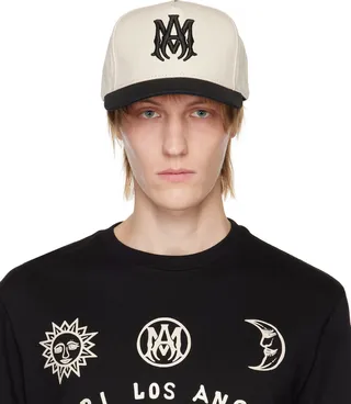 AMIRI Beige & Black 'MA' Cap