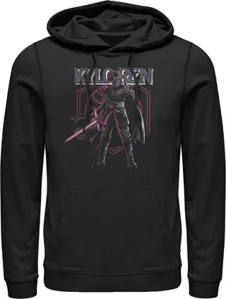 Men's Star Wars: The Rise of Skywalker Kylo Ren Emblem Pull Over Hoodie - Black - 2X Large