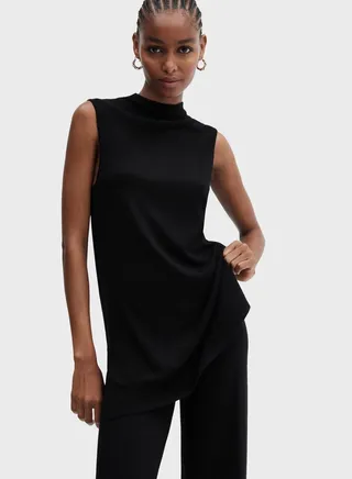 High Neck Knitted Top