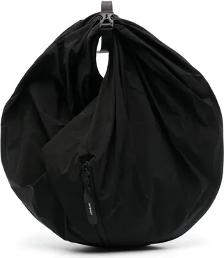 Twisted Zip-Fastening Tote Bag