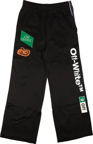 Black Multiple Logo Track Pants