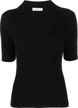 Cotton Knitted Polo Top