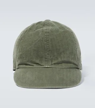 Herringbone cotton baseball cap