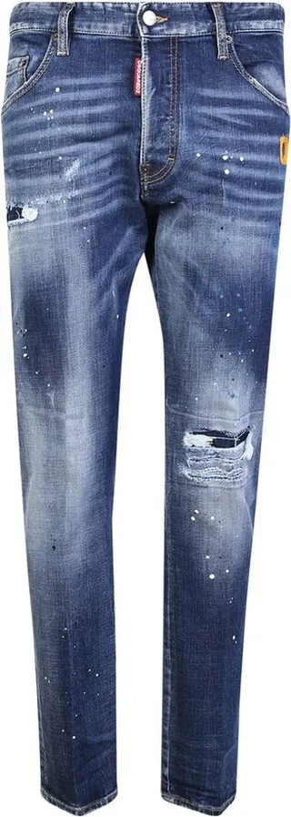 Dsquared2 Distressed High Waist Skinny Jeans