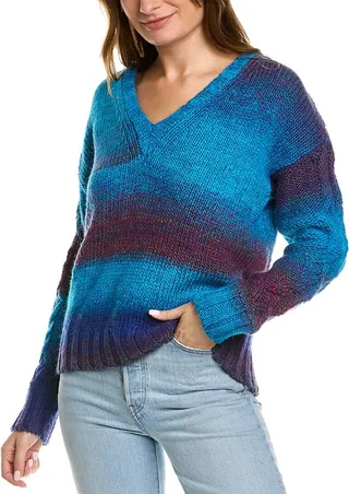 Ramy Brook Zola V-Neck Wool-Blend Sweater