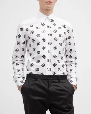 Men's DG-Logo Dress Shirt