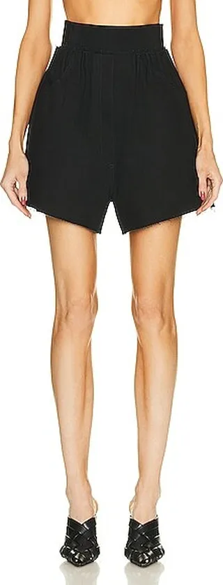 Raf Simons Elastic Denim Short in Black