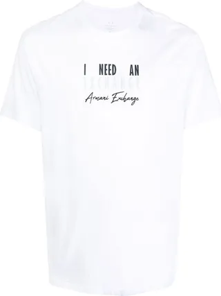 slogan-print T-shirt
