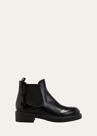 Calfskin Chelsea Ankle Booties