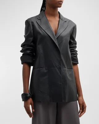 Boice Leather Blazer Jacket