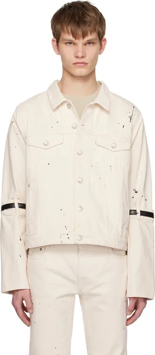 Coperni White Hybrid Denim Jacket