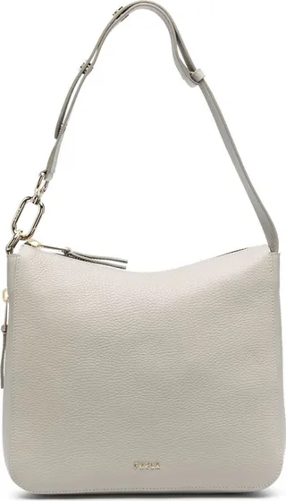 Side-Zip Leather Tote Bag