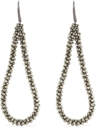 Pyrite dangly earrings
