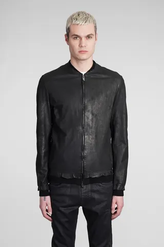 Casual Jacket In Black Leather