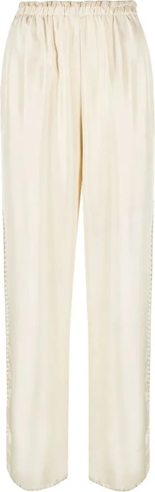 Straight-Leg Silk Trousers