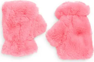 Faux Fur Fingerless Mittens