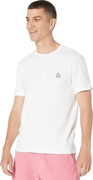 Original Penguin Knit Graph Pride Chest (Bright White) Men's T Shirt