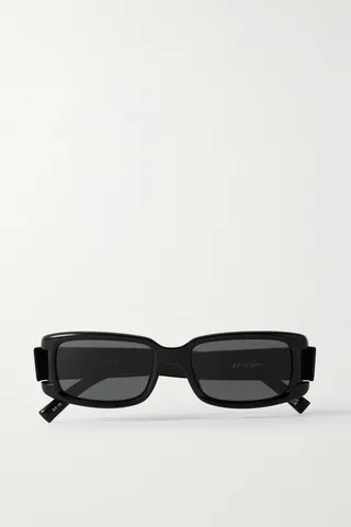 Le Specs - So Into You Rectangular-frame Acetate Sunglasses - Black