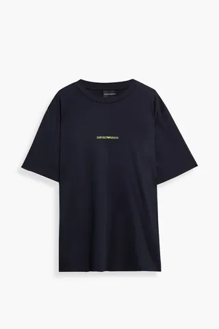 Appliquéd cotton-jersey T-shirt