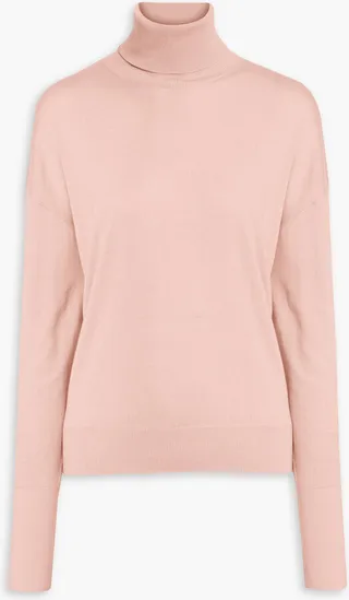 Silk-blend turtleneck sweater