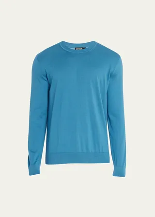 Men's Cashmere Blend Knit Crewneck