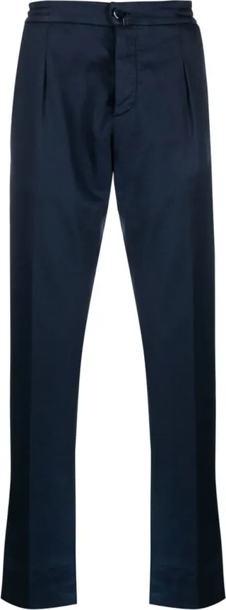 Straight-Leg Cotton Trousers