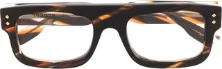 Tortoiseshell-Effect Square Glasses