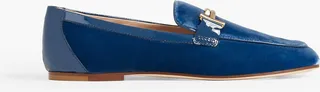 Double T velvet loafers