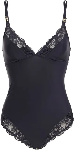 Jo Swinging lace-trimmed stretch-jersey soft-cup bodysuit