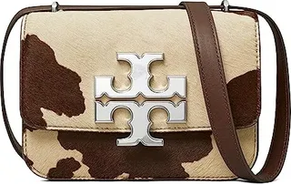 Tory Burch Eleanor Haircalf Small Convertible Shoulder Bag (Cow Natural Print) Handbags
