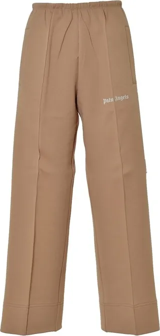 Palm Angels Elasticated Waistband Cropped Track Pants