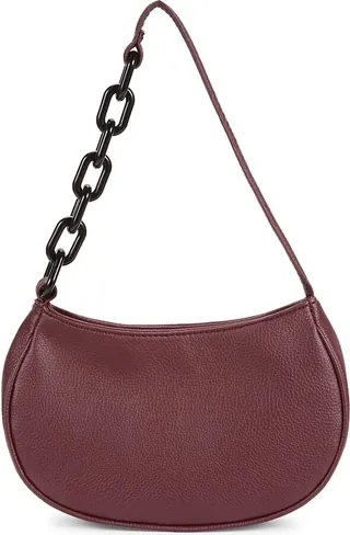 Leather Baguette Shoulder Bag