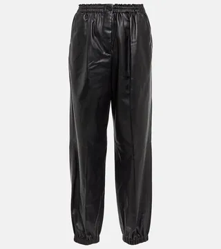 Viscount tapered leather pants