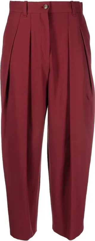 High-Waisted Cropped Trousers
