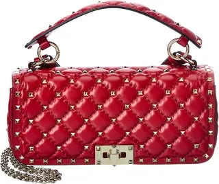 Valentino Rockstud Spike Leather Shoulder Bag