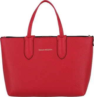 Alexander Mcqueen Mini Leather Shopper Tote