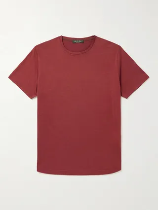 Slim-Fit Silk and Cotton-Blend Jersey T-Shirt