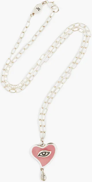 Camille sterling silver opal necklace