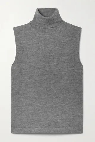The Row - Falun Cashmere Turtleneck Tank - Gray