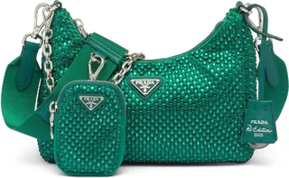 Prada Re-Edition 2005 satin bag with crystals