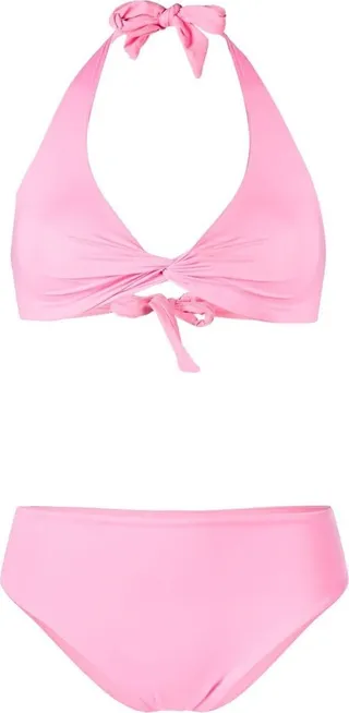 Twist-Detail Halterneck Bikini