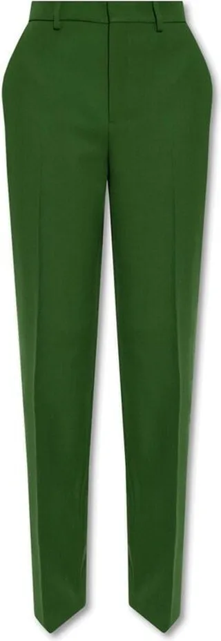 AMI Pleat Straight-Leg Trousers