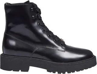 Round-toe Lace-up Ankle Boots